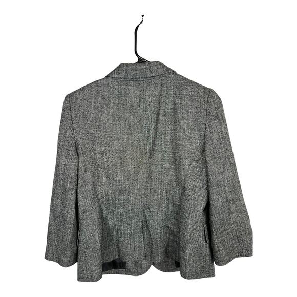 Gray Tweed Blazer Jacket The Limited Career Professional Office Twee Academia - Picture 6 of 7